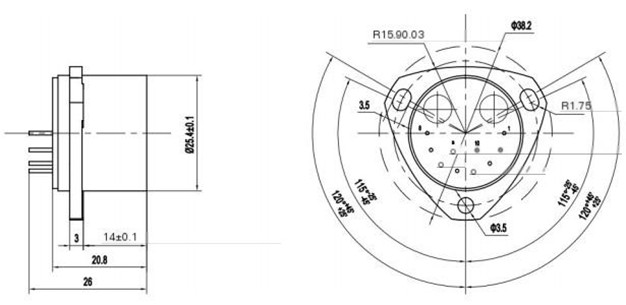 Quartz Flexure Accelerometer Dimensions