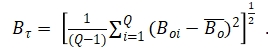 Zero bias repeatability calculation formula
