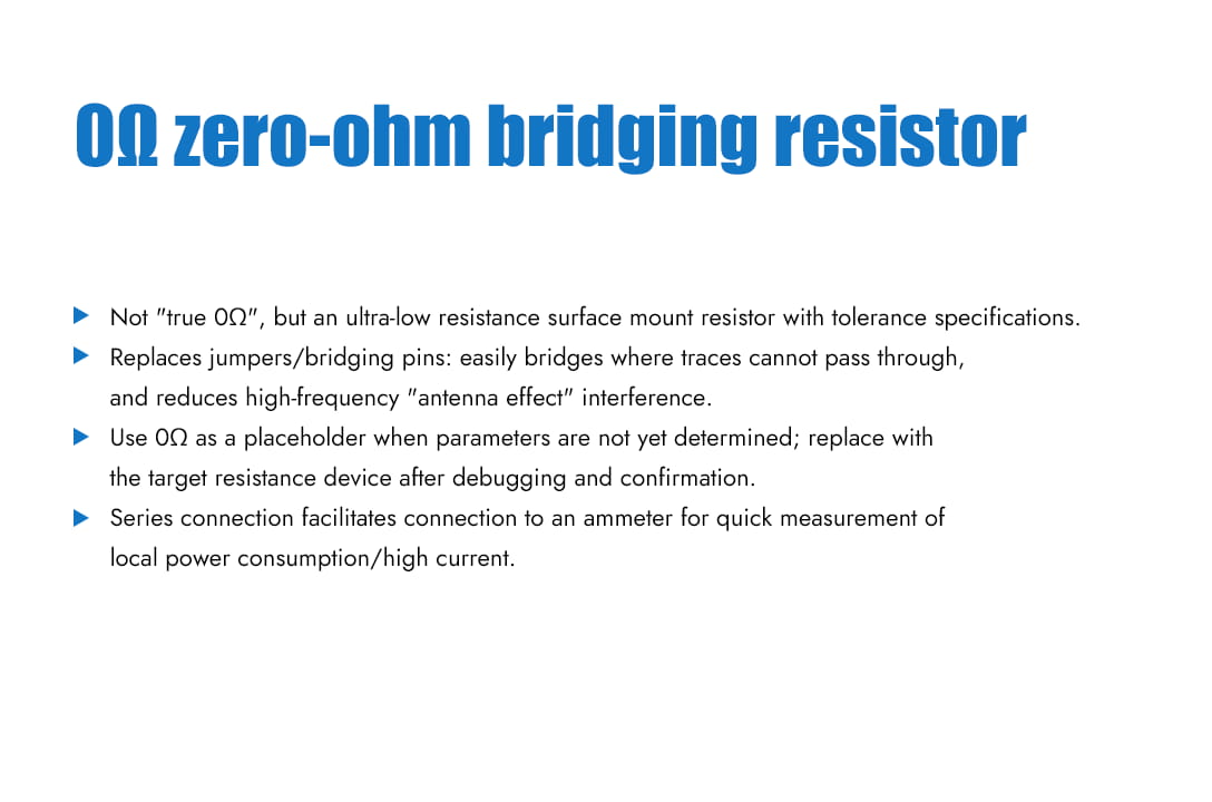 The role of zero ohm resistor