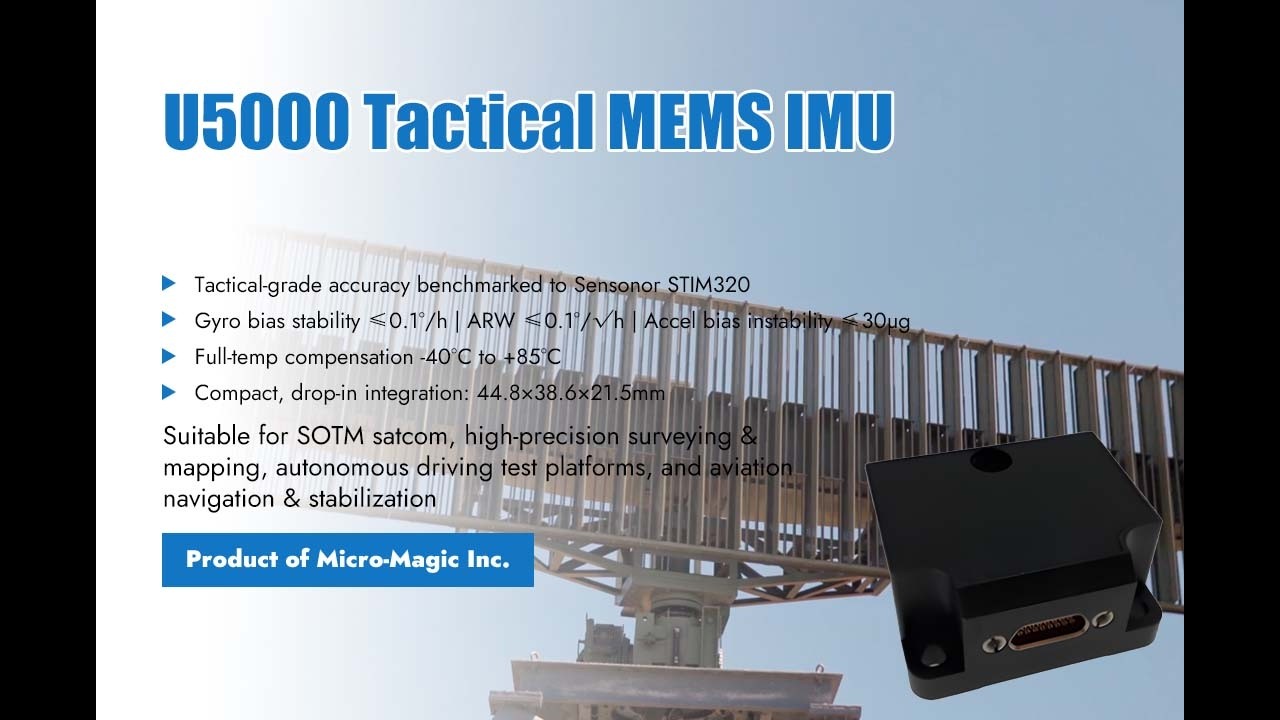 Micro-Magic's Tactical MEMS IMU Sensor Achieves Full Compatibility with Industry Mainstream Solutions and Delivers a Performance Leap