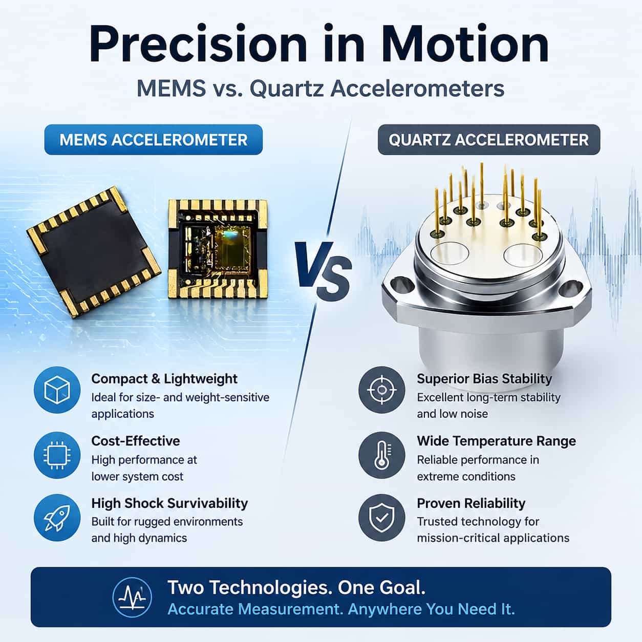 Tactical Grade MEMS Accelerometer & Quartz accelerometer