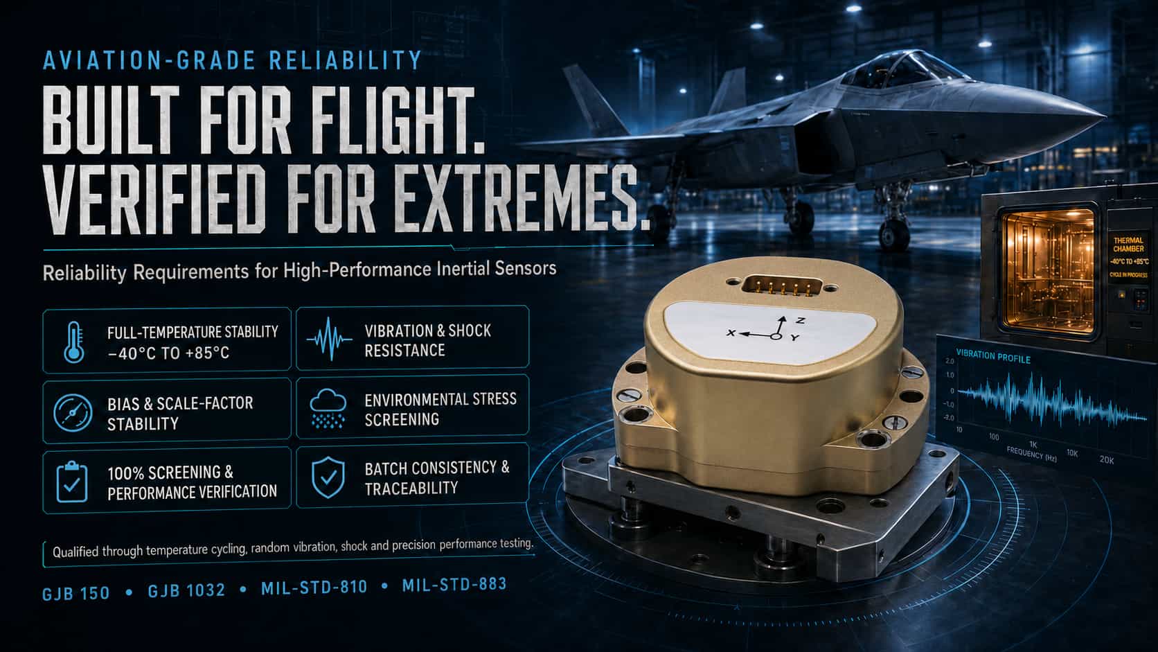 Technical Interpretation of Military-Grade Inertial Sensor Testing Standards: High/Low-Temperature Cycling, Vibration & Shock, and Aging Screening